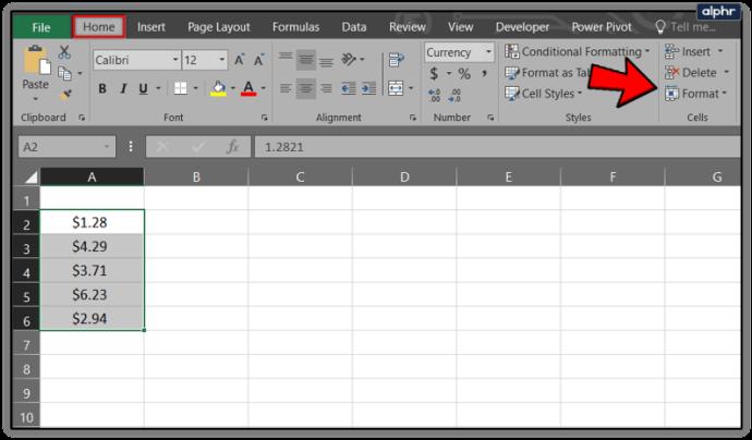 كيفية تحريك المنازل العشرية في Excel