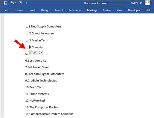 How To Create A Checklist In Microsoft Word