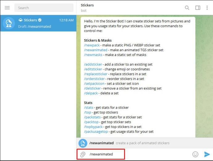 Comment faire des autocollants animés pour Telegram