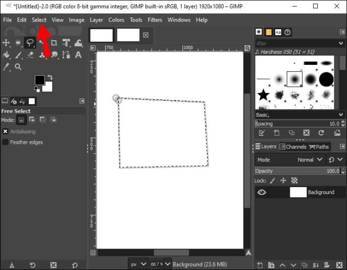 Comment découper une sélection dans Gimp