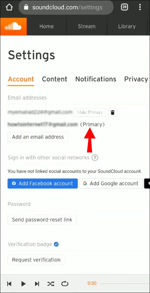 Как изменить свой адрес электронной почты в SoundCloud