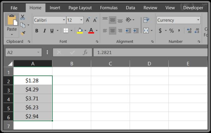 كيفية تحريك المنازل العشرية في Excel