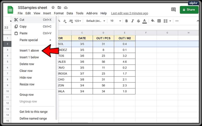 Comment ajouter et supprimer des lignes et des colonnes dans Google Sheets