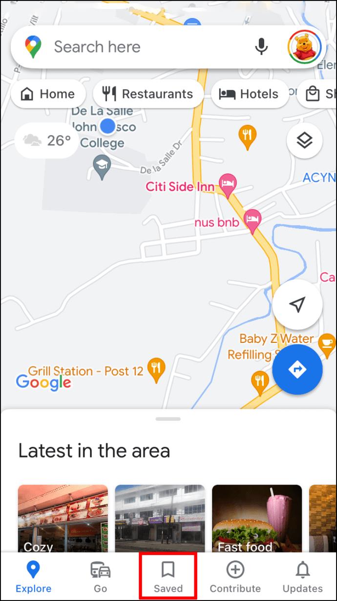 Comment changer le lieu de travail dans Google Maps