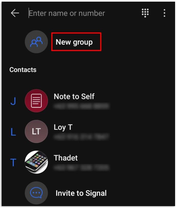 Como criar um grupo no Signal