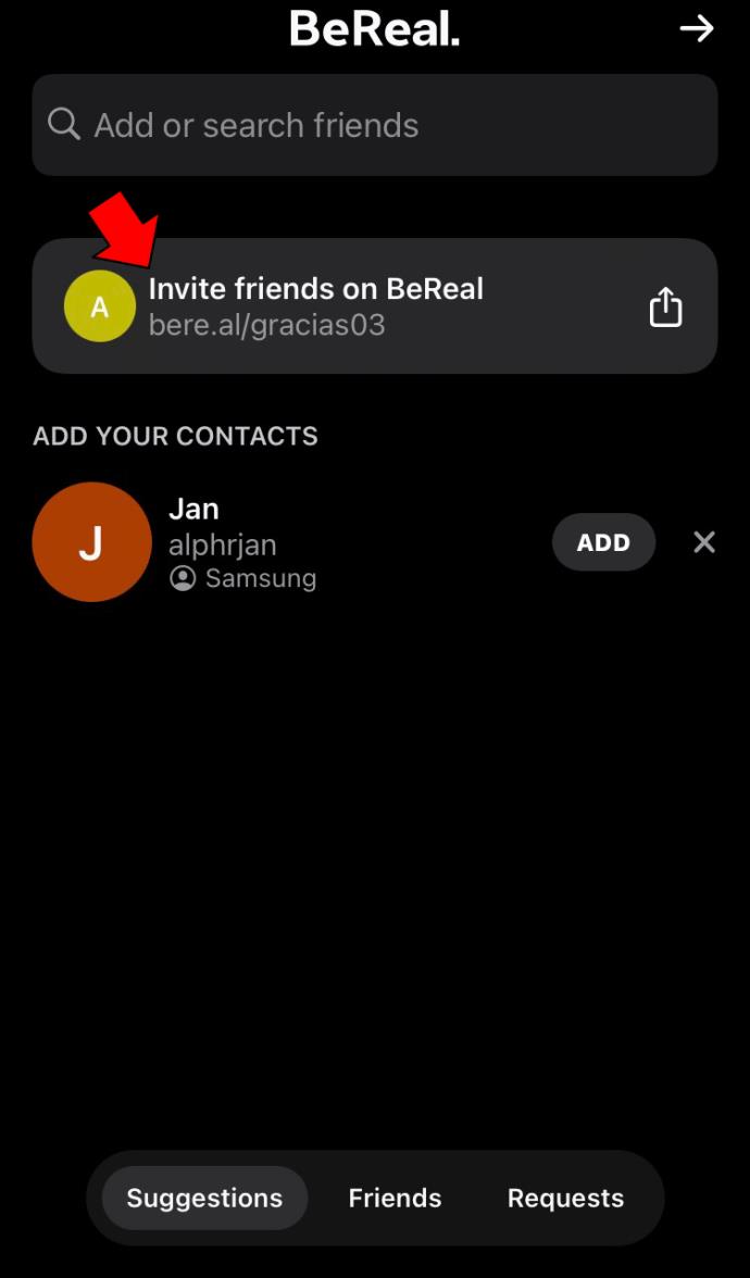 Como adicionar amigos no BeReal