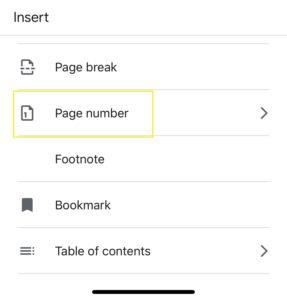 Comment ajouter des numéros de page à Google Docs