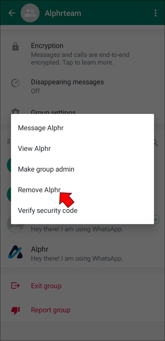 Como remover alguém de um bate-papo em grupo em um dispositivo Android