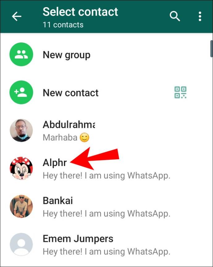 Comment supprimer un contact dans WhatsApp