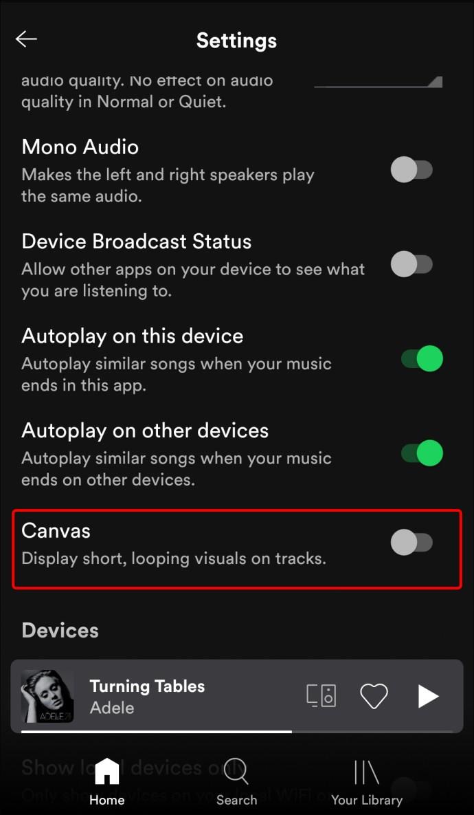 How To Turn On Or Off Canvas In Spotify