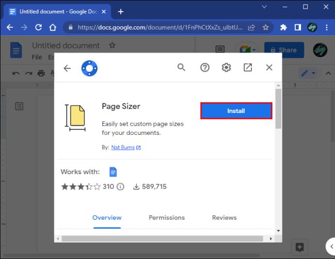 Comment changer la taille de la page dans Google Docs