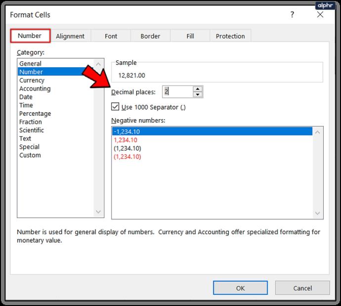 كيفية تحريك المنازل العشرية في Excel