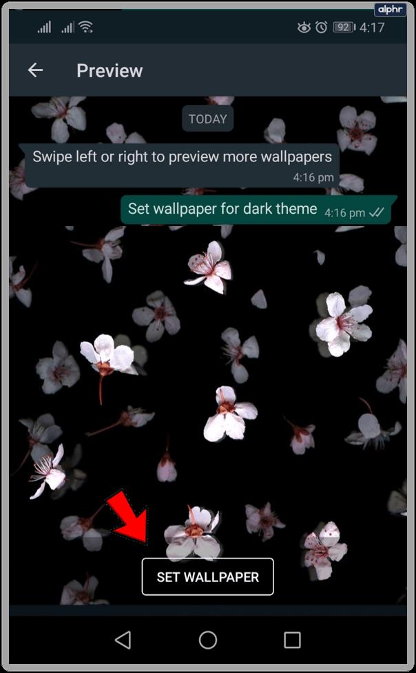 Comment changer l'arrière-plan dans WhatsApp