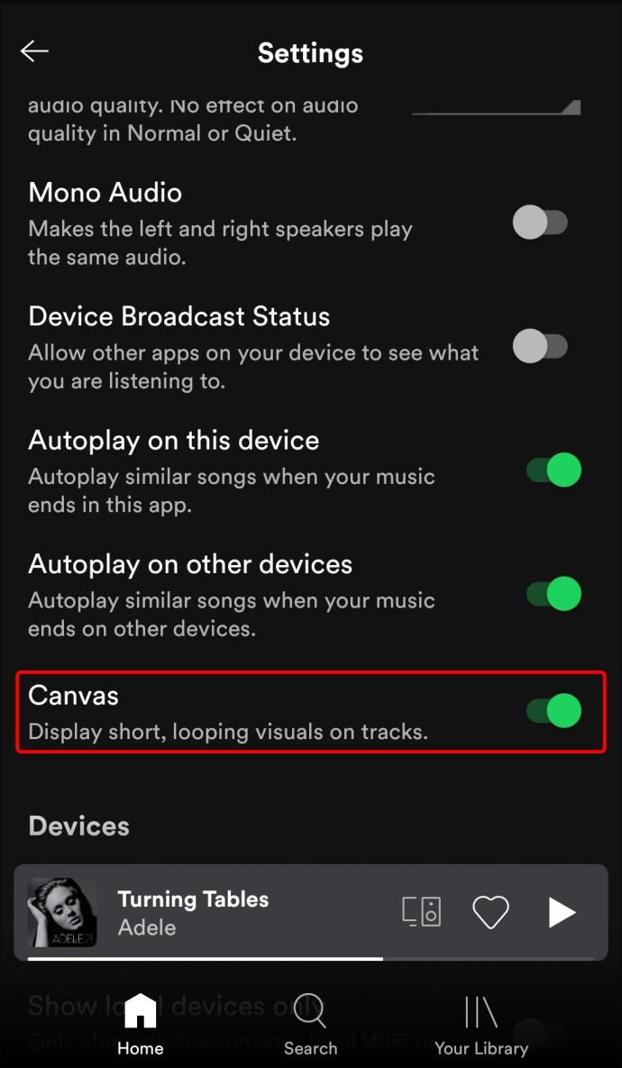 How To Turn On Or Off Canvas In Spotify