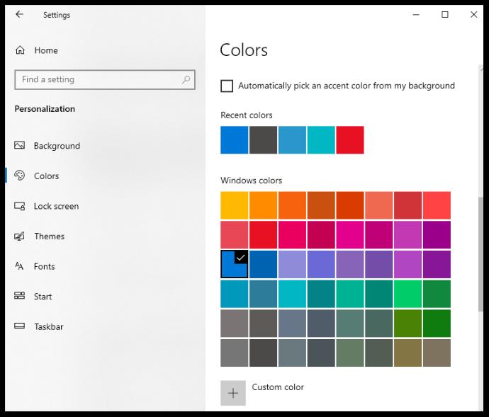 How To Change The Windows 10 Taskbar Color