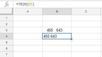 Comment supprimer des espaces dans Google Sheets