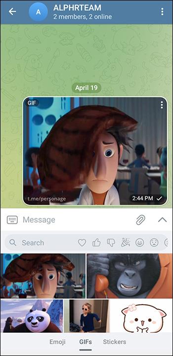 How To Add A GIF In Telegram