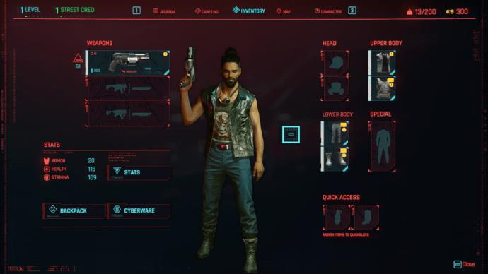 Cyberpunk 2077 How To Open Inventory