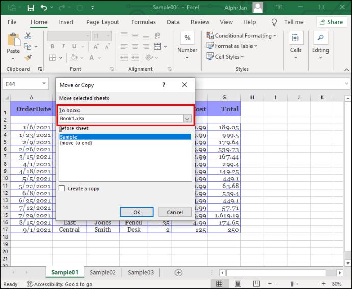 Comment copier une feuille dans un autre classeur dans Excel