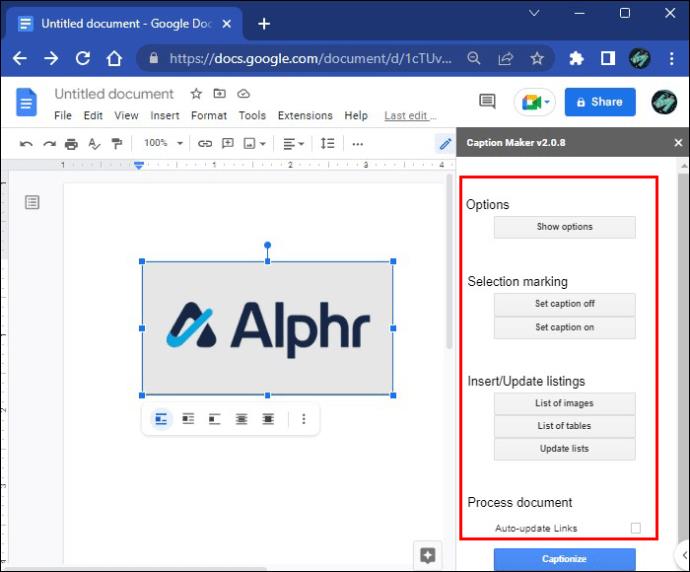 Google डॉक्स में इमेज में कैप्शन कैसे जोड़ें
