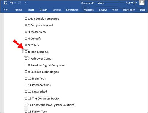 Comment créer une liste de contrôle dans Microsoft Word