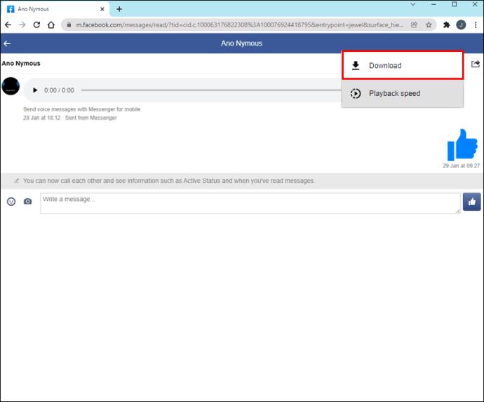 How To Download A Voice Message From Messenger