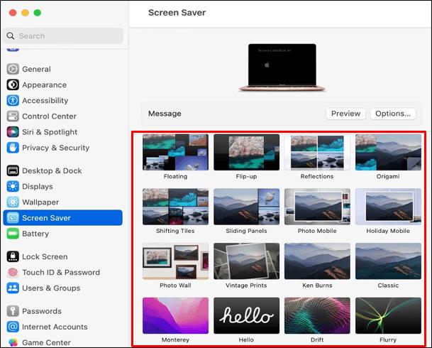 Comment définir un économiseur d'écran sur un Mac