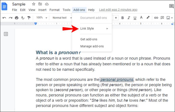 How To Change The Color Of Links In A Google Doc