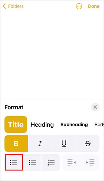 How To Make Bullet Points In Apple Notes
