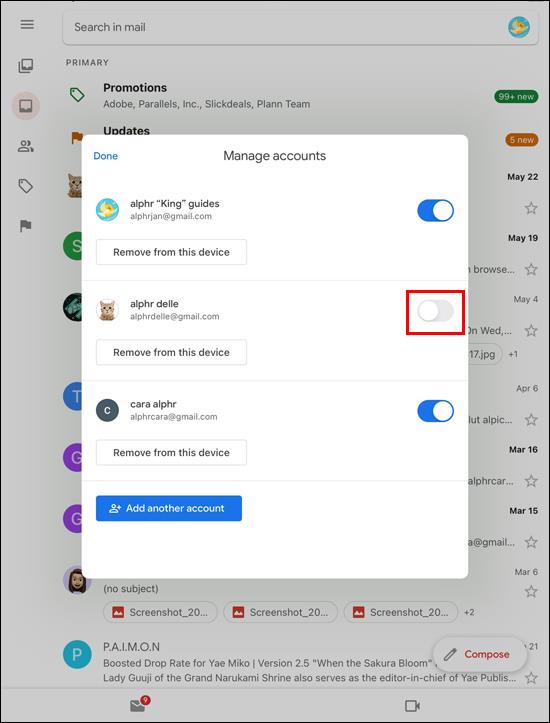 Comment se déconnecter de l'application Gmail