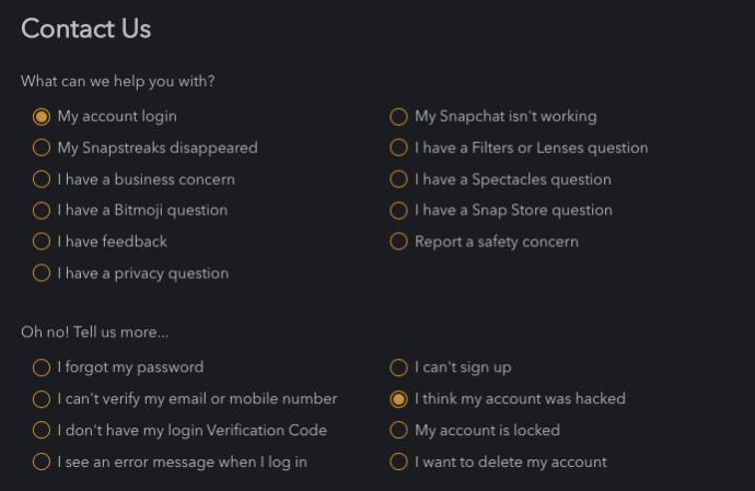 Comment récupérer un compte piraté dans Snapchat