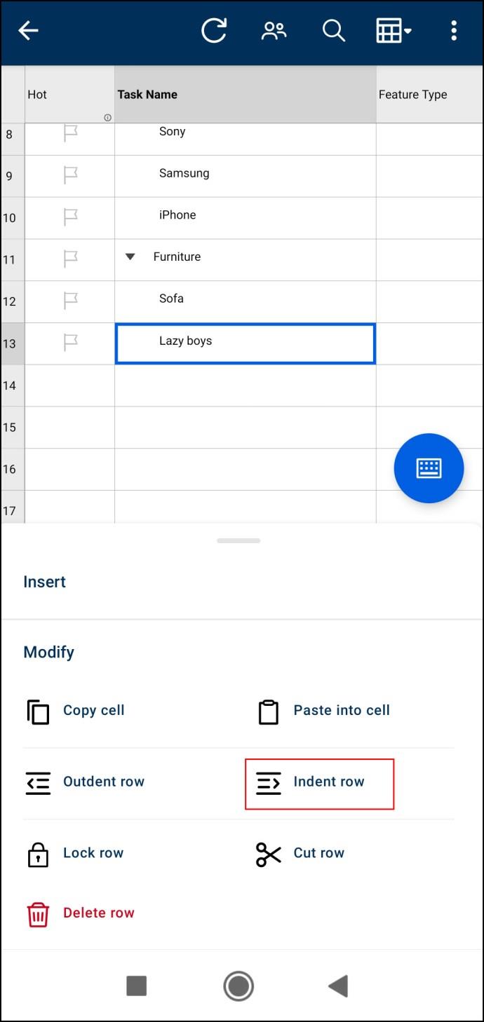 Comment ajouter une sous-tâche dans Smartsheet