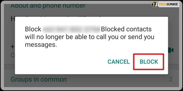 Comment bloquer un contact dans WhatsApp