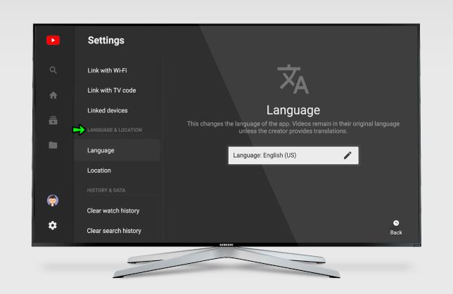 Samsung TV の言語を変更する方法