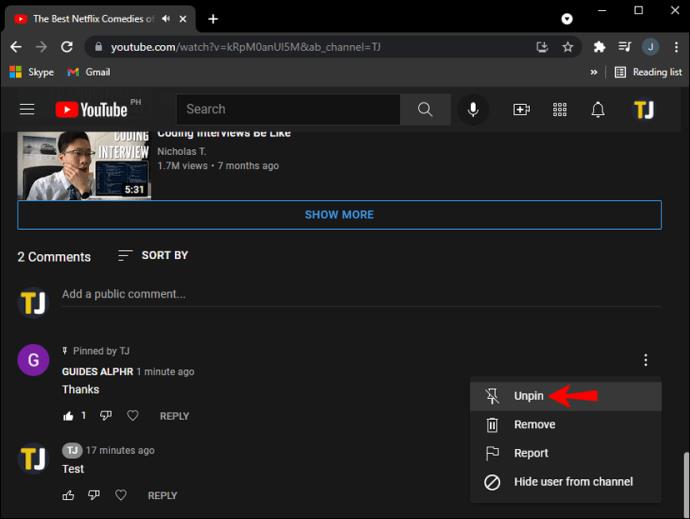 How To Pin A Comment On YouTube