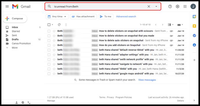 Como encontrar e-mails não lidos no Gmail