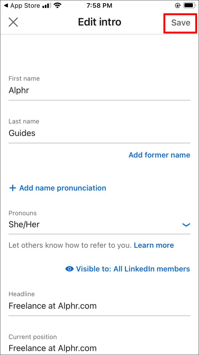 Como adicionar pronomes ao LinkedIn