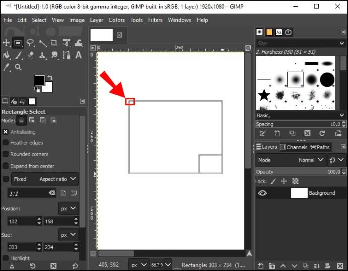 Comment découper une sélection dans Gimp