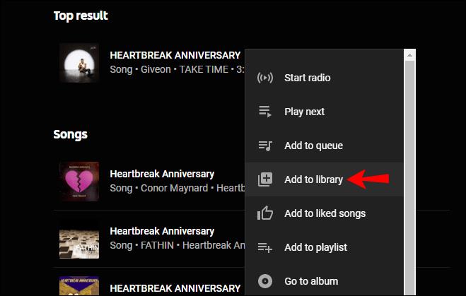 How To Add Or Remove Songs From The Library In YouTube Music