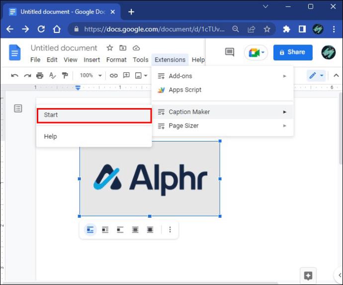 Google डॉक्स में इमेज में कैप्शन कैसे जोड़ें