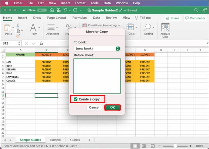 Comment copier une feuille dans un autre classeur dans Excel