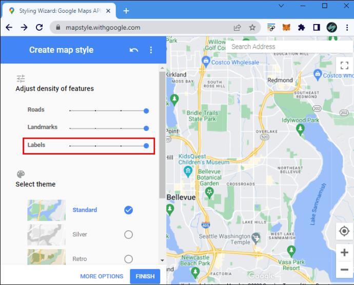 Comment désactiver les étiquettes dans Google Maps