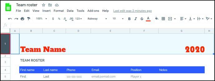 How To Name Columns In Google Sheets