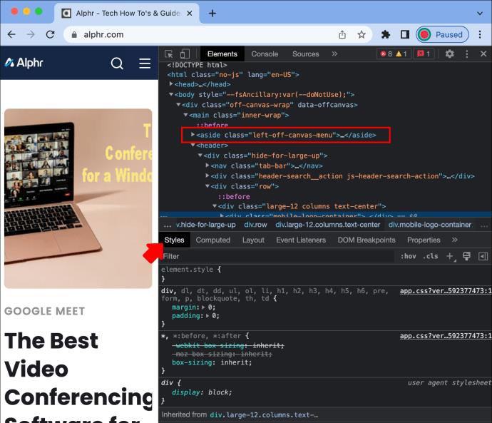 Comment afficher le code HTML dans Chrome
