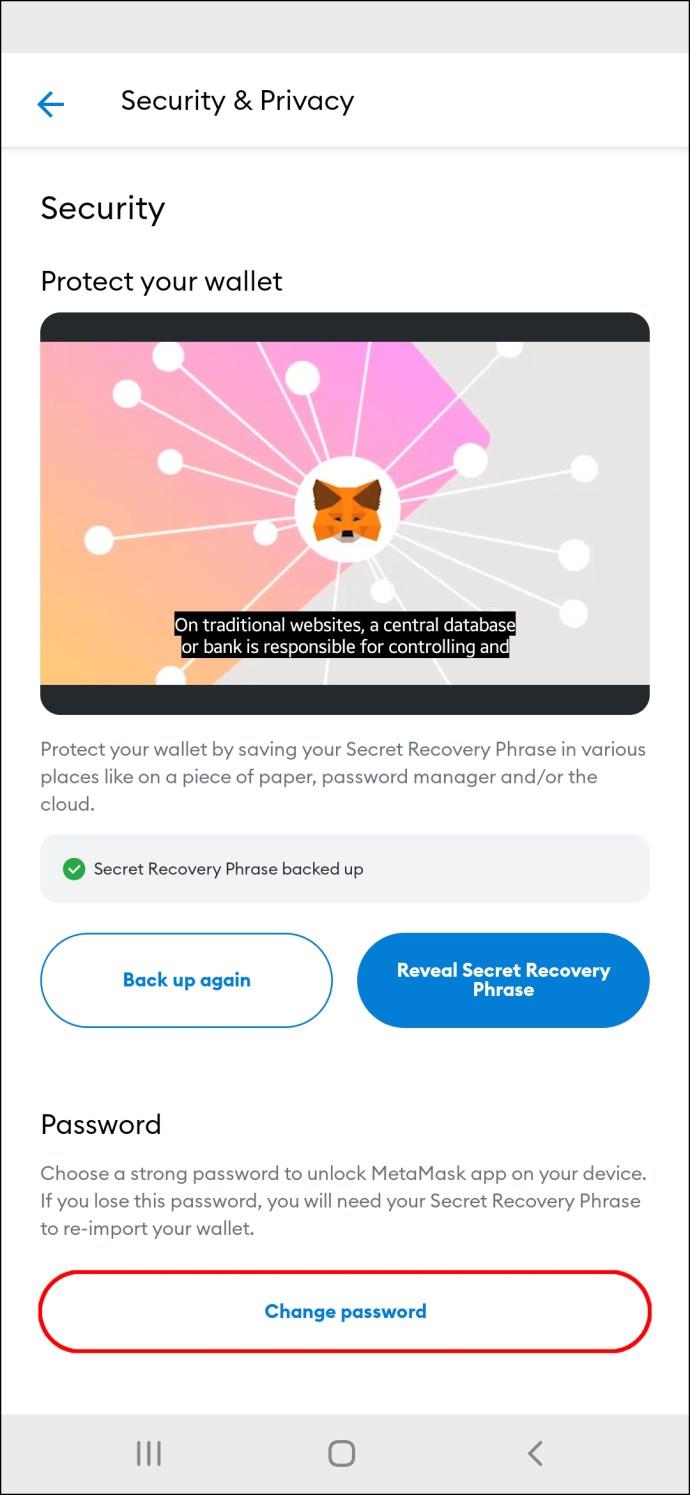 메타마스크 암호를 변경하는 방법