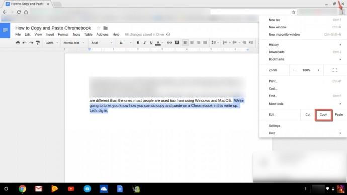 Comment copier et coller sur un Chromebook