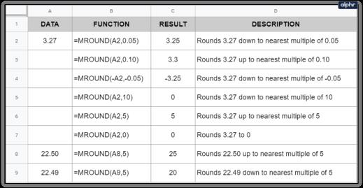 Как округлить ячейки Google Sheets до ближайших 10