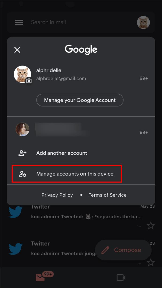 Comment se déconnecter de l'application Gmail