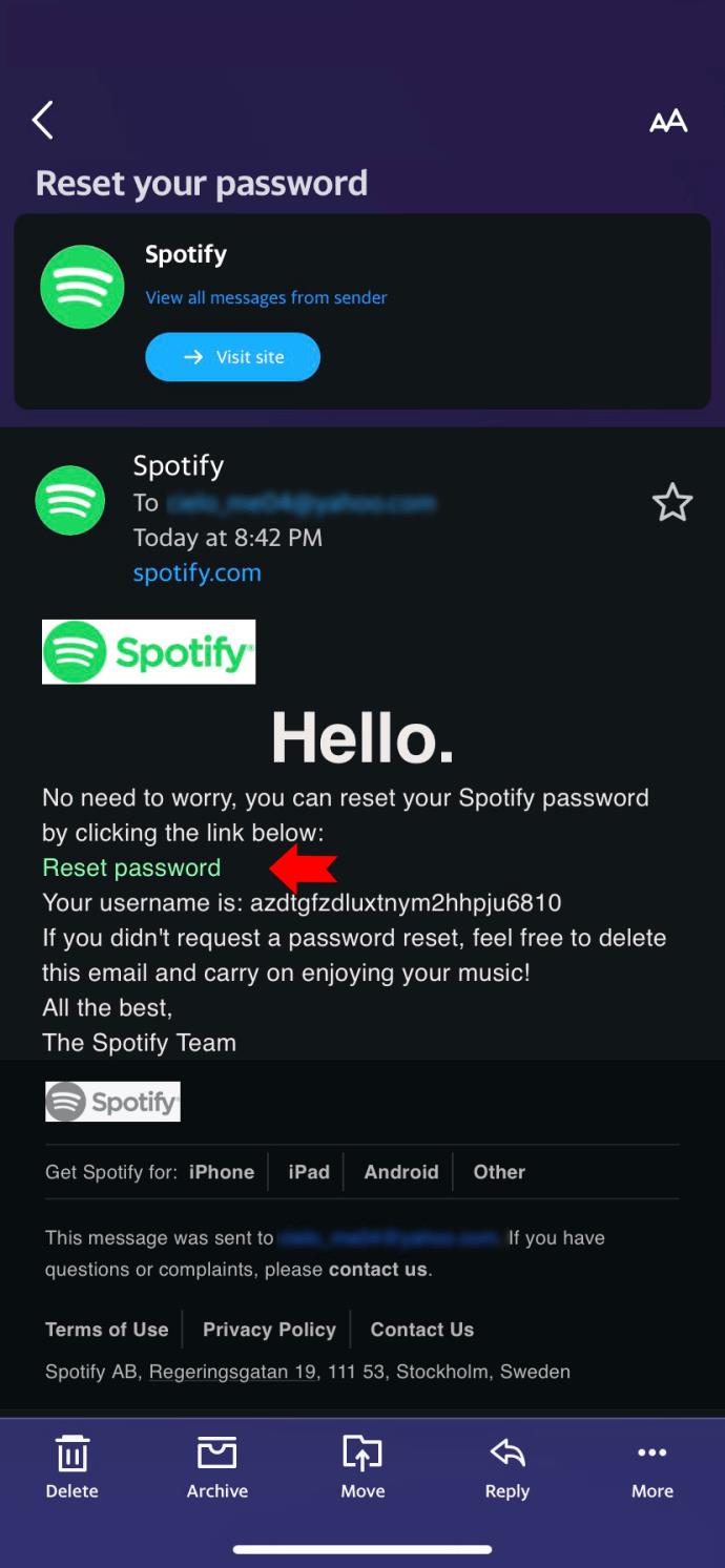 Comment changer le mot de passe d'un compte Spotify