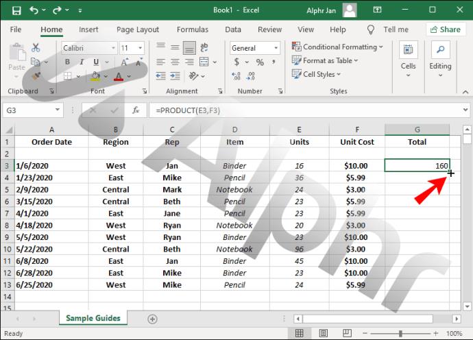 Comment copier une formule dans Excel